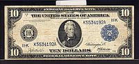Fr.944, 1914 $10 Dallas Federal Reserve Note, VF